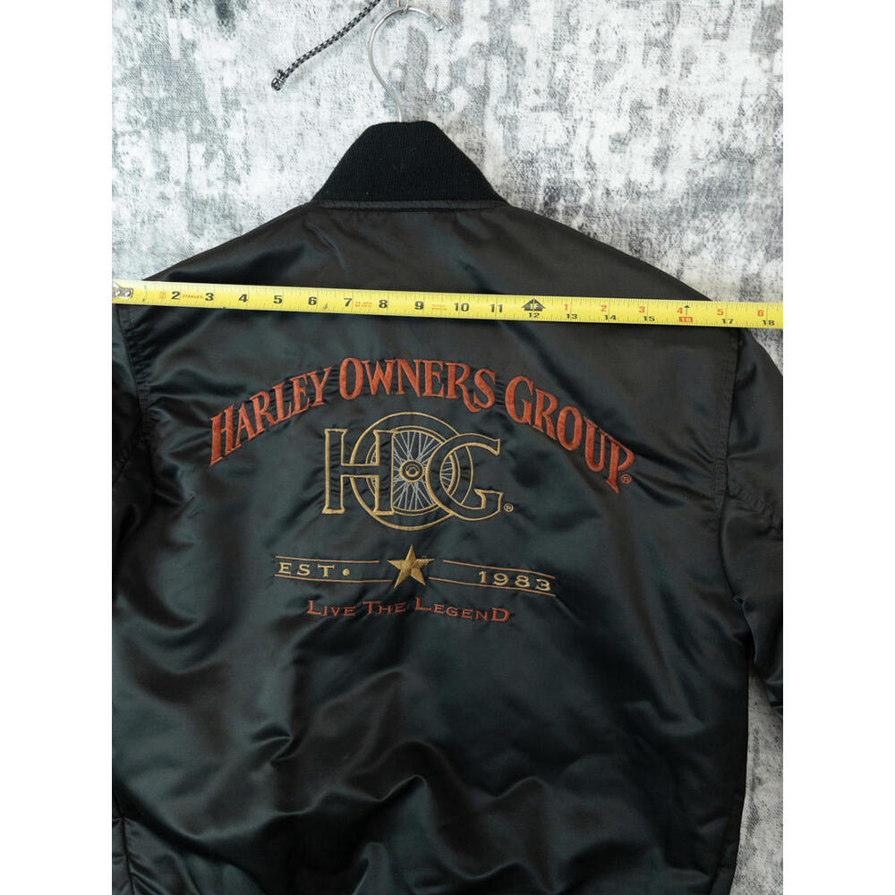 Harley-Davidson Hog Bomber Jacket Embroidered Liv… - image 7